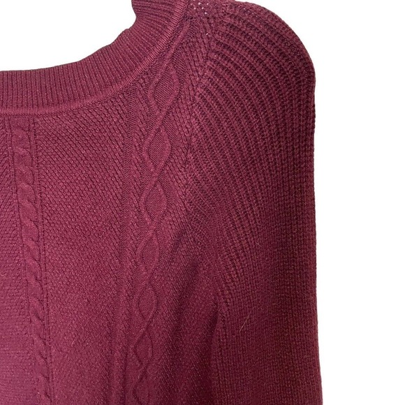 Cyrus Pullover Sweater Berry, Purple Aubergine Eggplant Burgundy Classic Knit M - Picture 11 of 11